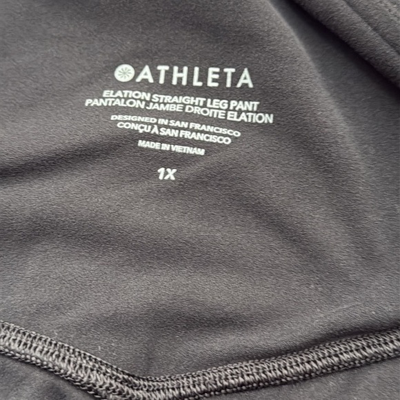 Athleta Elation Straight Leg Mid Rise Black Wash Stretch Pants Size 1X - Picture 5 of 9